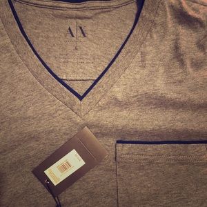 Armani Exchange short sleeve v-neck shirt NEW